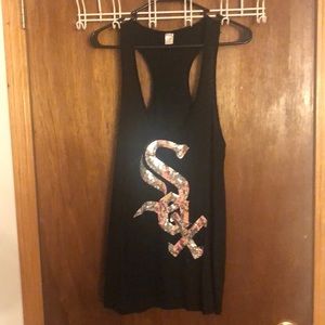Victoria Secret Pink sequin White Sox Tank